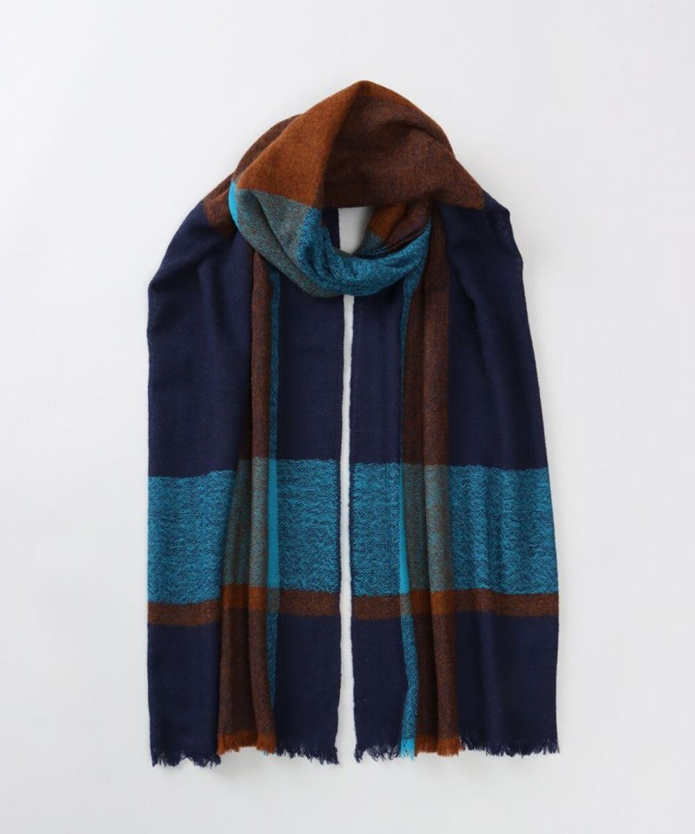 AURORA LANVIN COLLECTION　面割ガーゼ風 カシミヤストール 