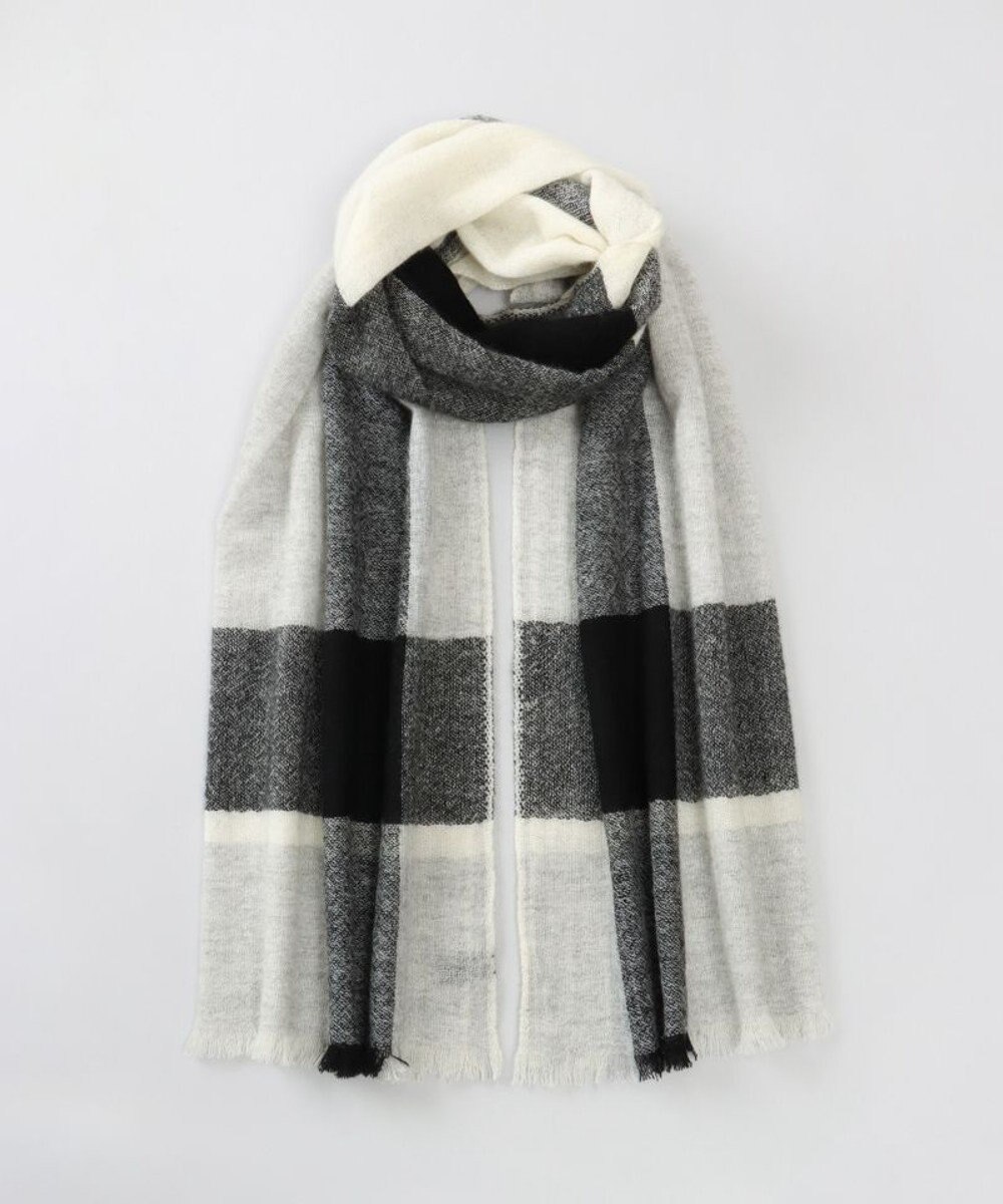 AURORA LANVIN COLLECTION　面割ガーゼ風 カシミヤストール 