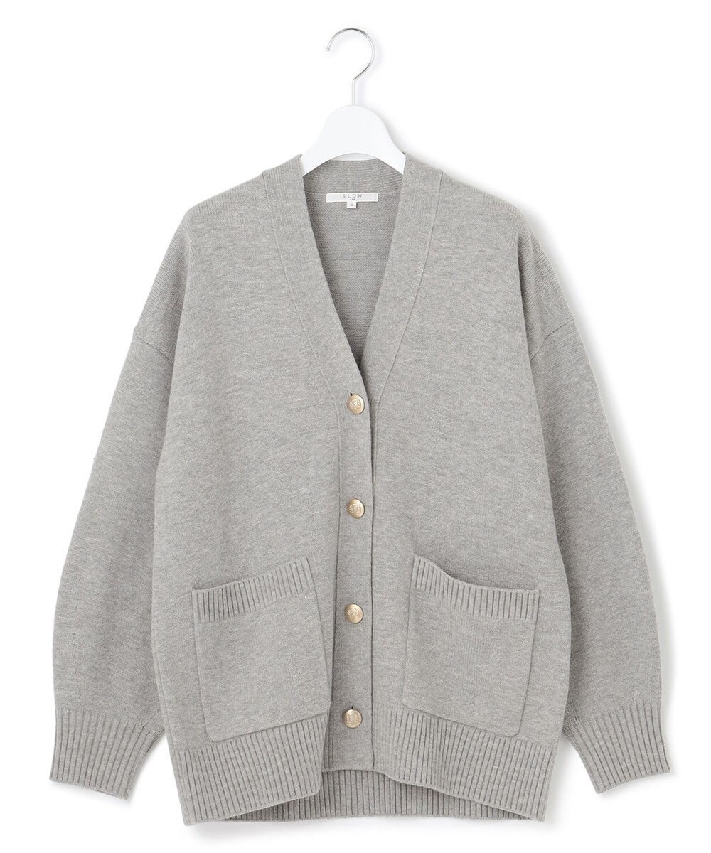 23区 【SLOW/一部店舗限定】ハイバルコットンブレンド カーディガン 