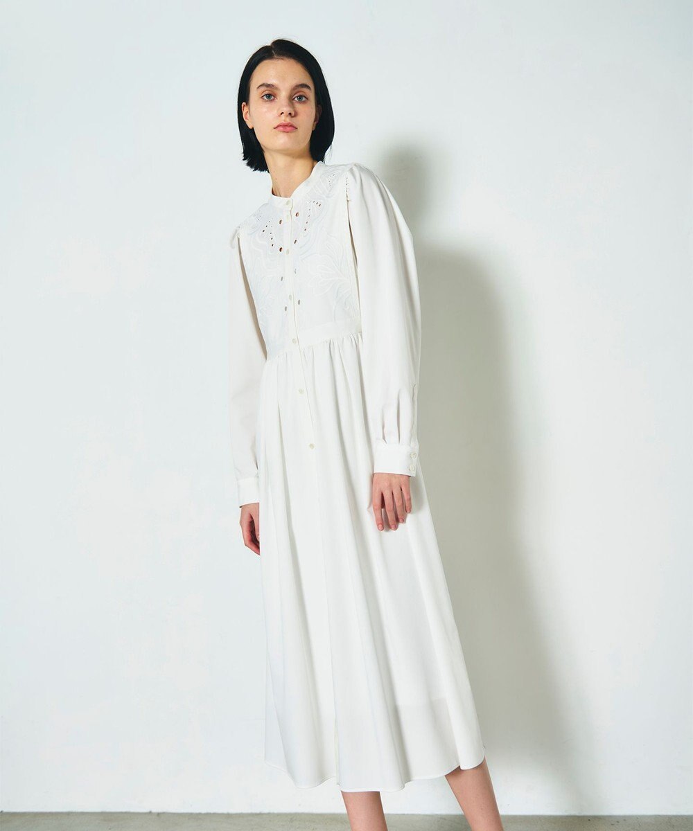 GRACE CONTINENTAL 刺繍シャツワンピース 