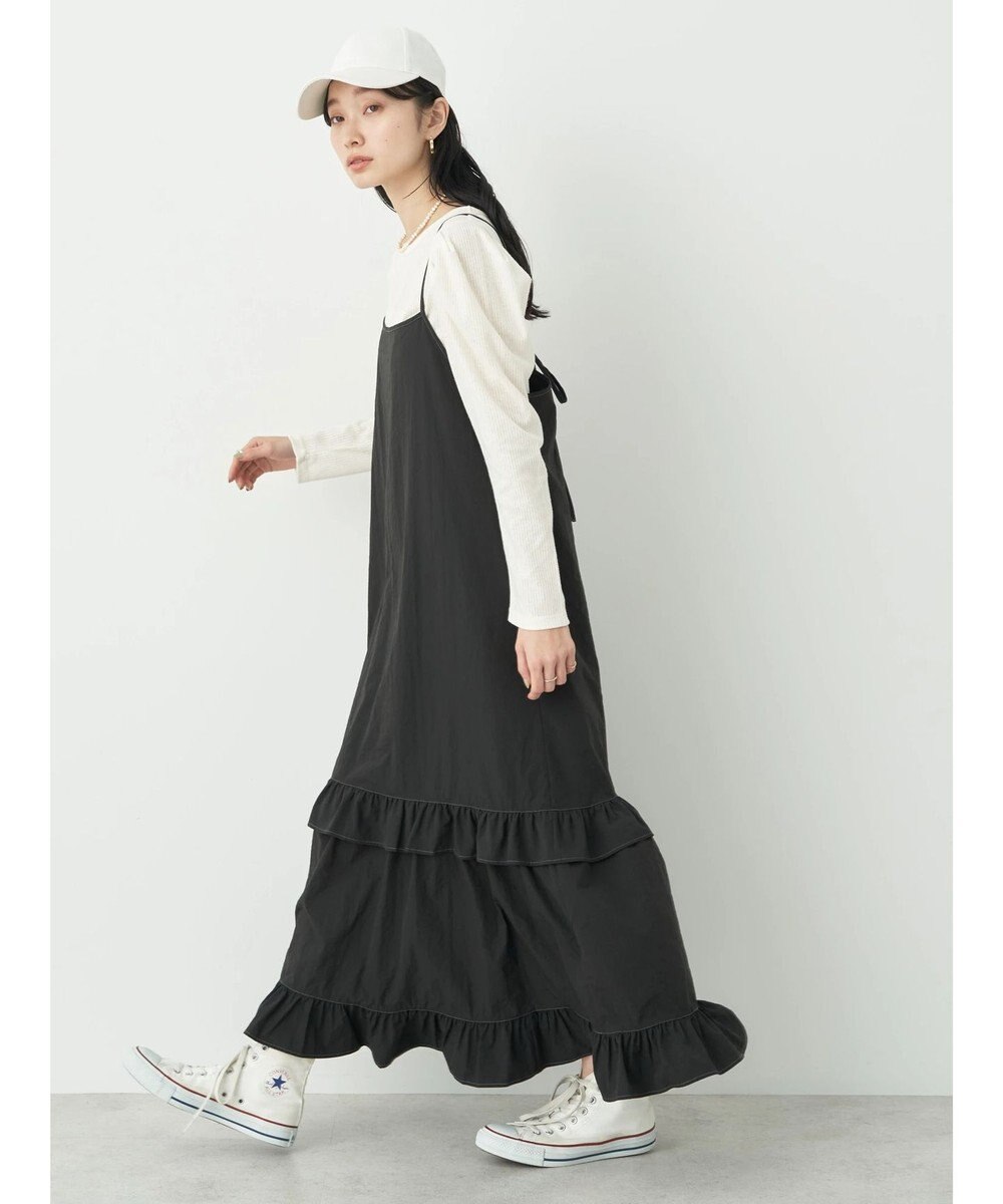 earth music&ecology パフスリーブクレープリブインナー 