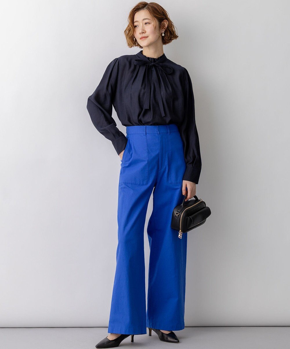 23区 L 【VERY掲載】TRオーガンジー 2WAY ボウタイブラウス 