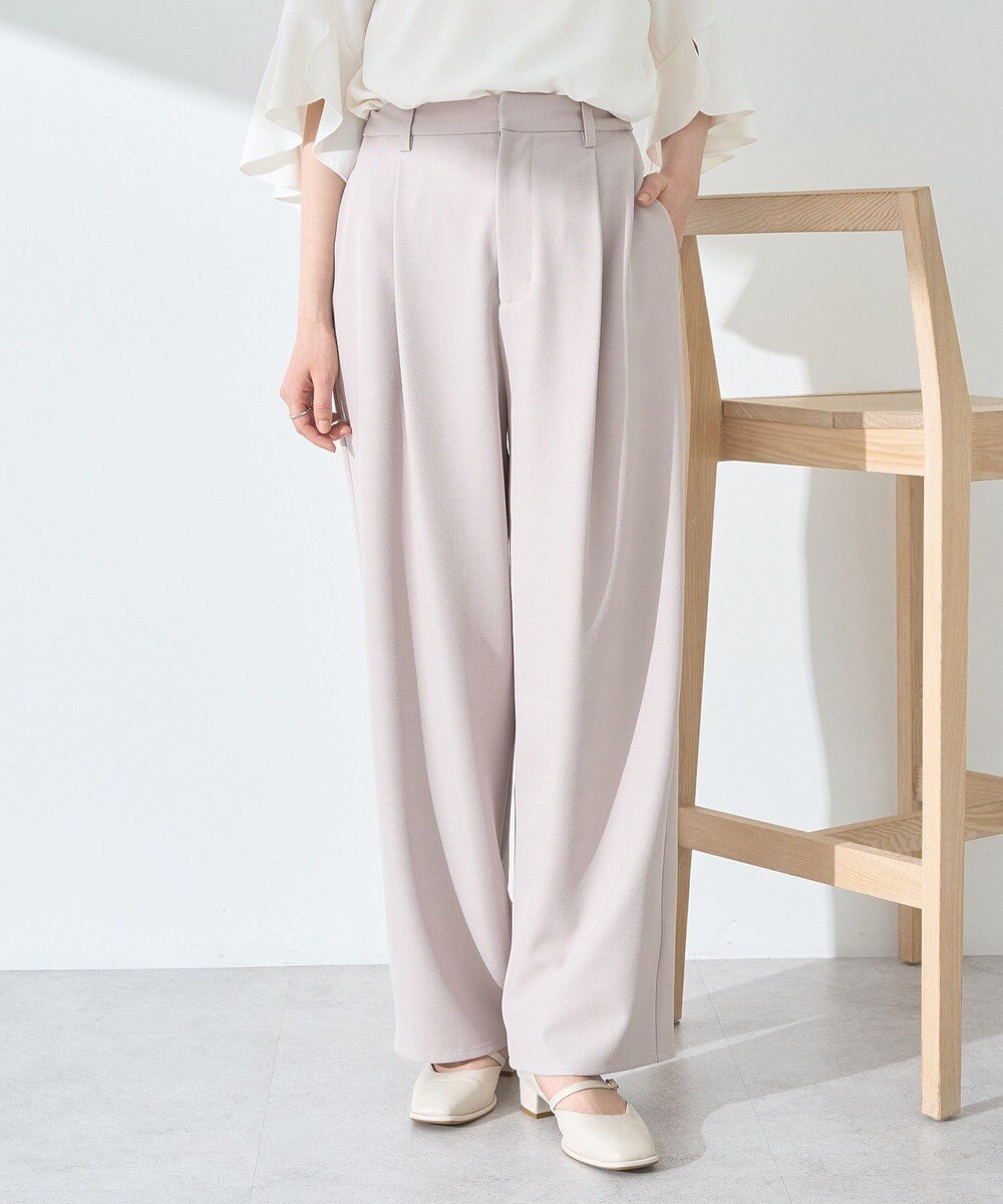 earth music&ecology タックストレートパンツ 