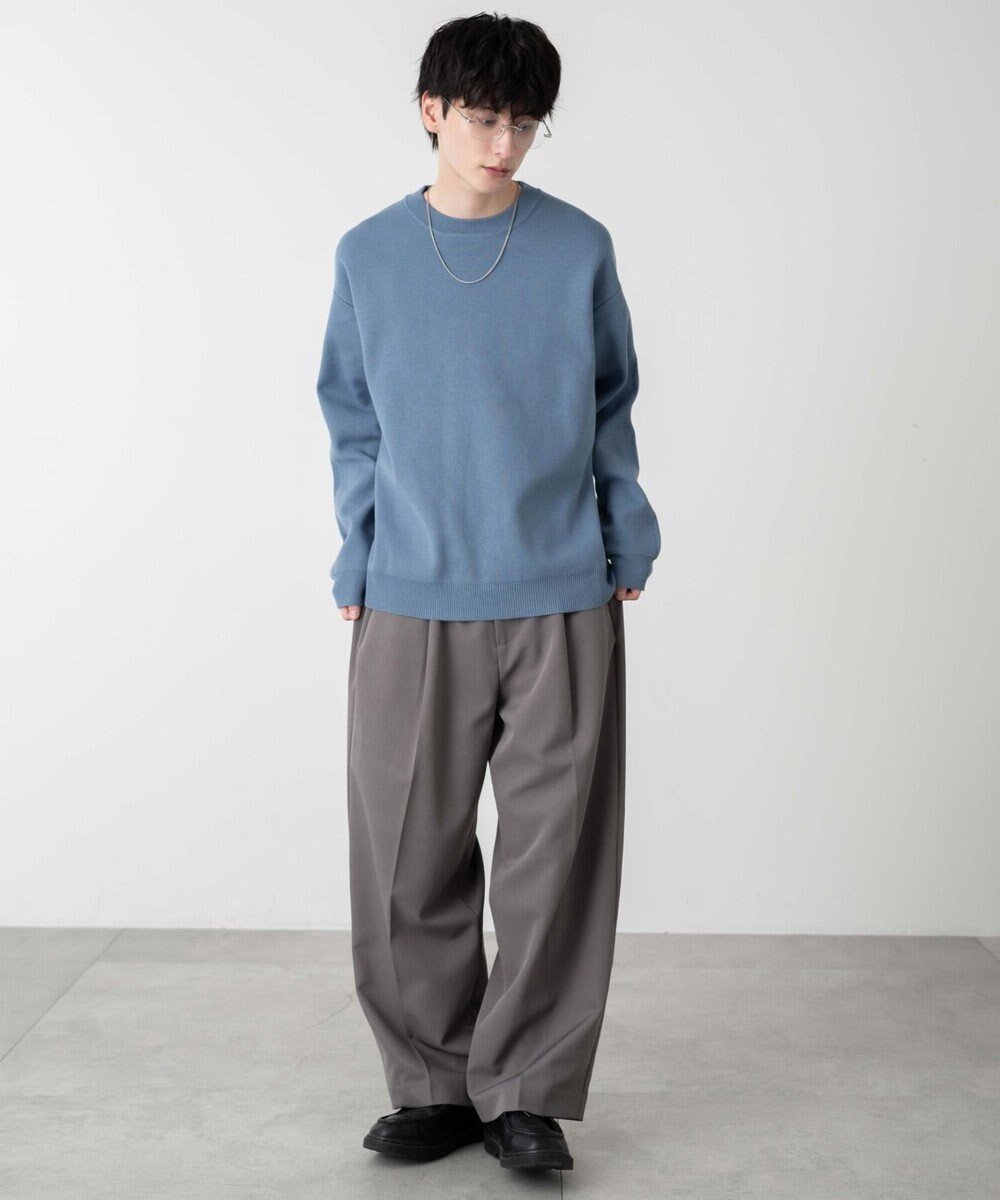 WEGO 【ユニセックス着用ITEM/MLサイズ展開】ミラノリブクルーネックプルオーバー 