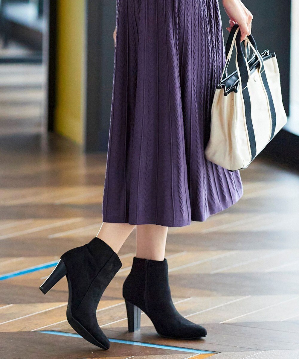 Tiaclasse アラン柄ニットフレアスカート 