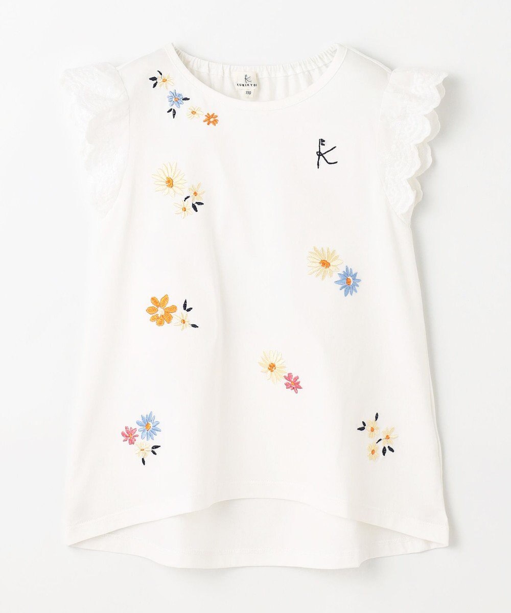 組曲 KIDS 【110-140㎝】フラワーエンブロイダリー チュニック 
