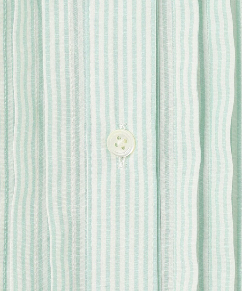 J.PRESS LADIES 【洗える】 コットンアセVis ストライプ バンドカラー ブラウス 