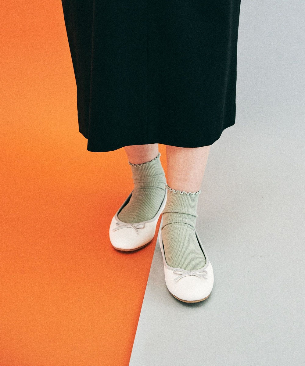 BONTRE 【PRECIEUX JOUET/プレシュウジュエ】ラウンドトゥバレエシューズ 