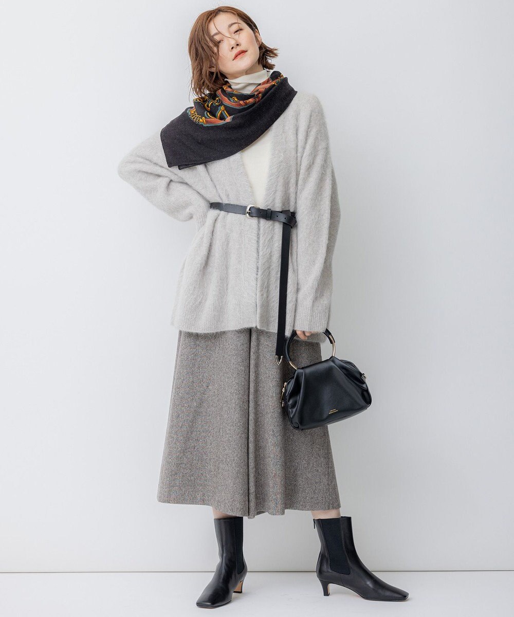 23区 アルパカシャギー ニット カーディガン 