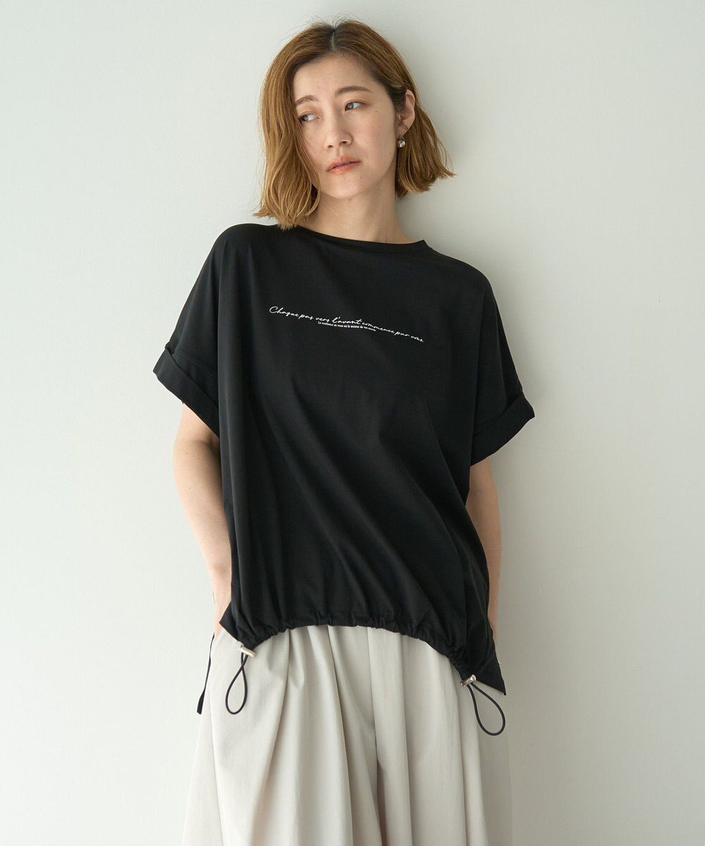 YECCA VECCA 裾ドロストデザインロゴTee 