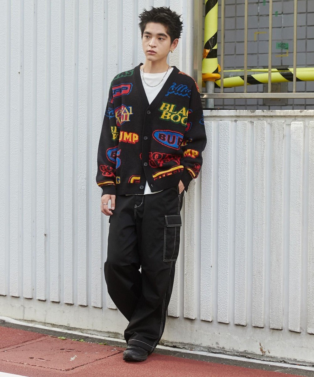 WEGO リラックスフィットパターンカーディガン 