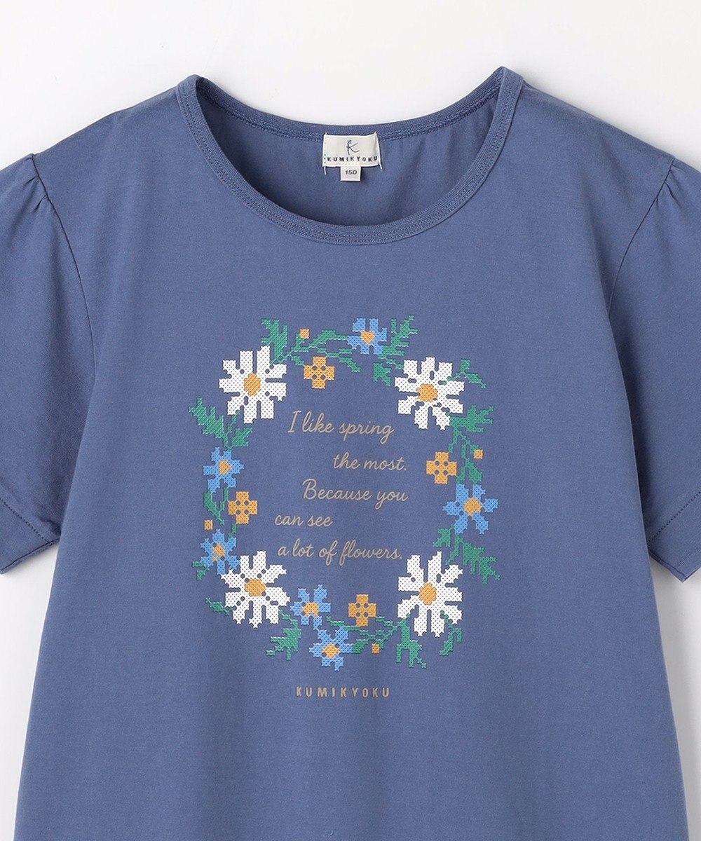 組曲 KIDS 【150-160㎝】 フラワーリースTeeシャツ 