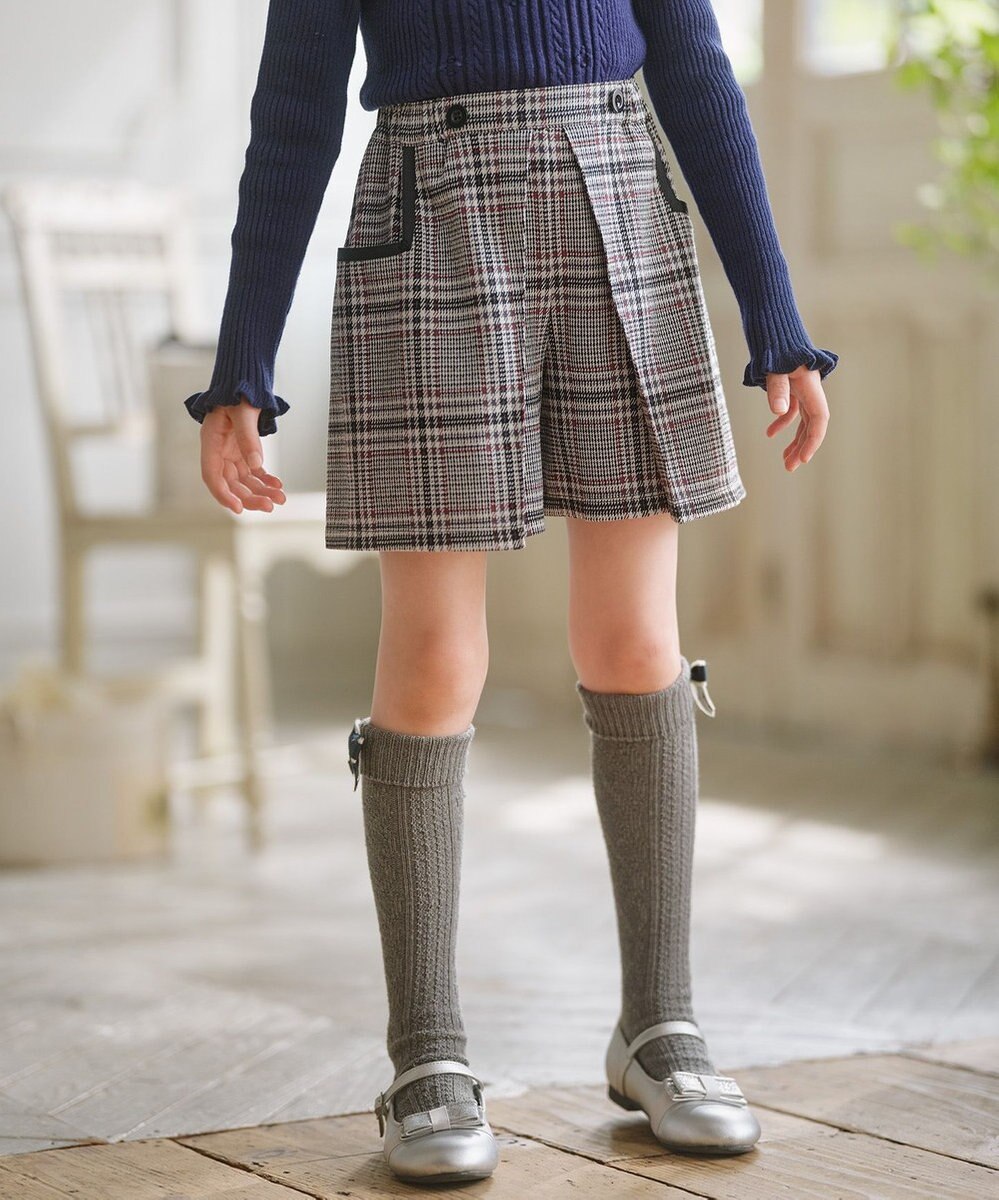 組曲 KIDS 【110-140㎝】レディチェック キュロット 