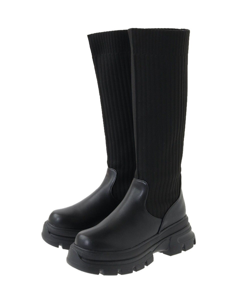 Green Parks ・ｍｉｎｉａ　ニットコンビロングブーツ 