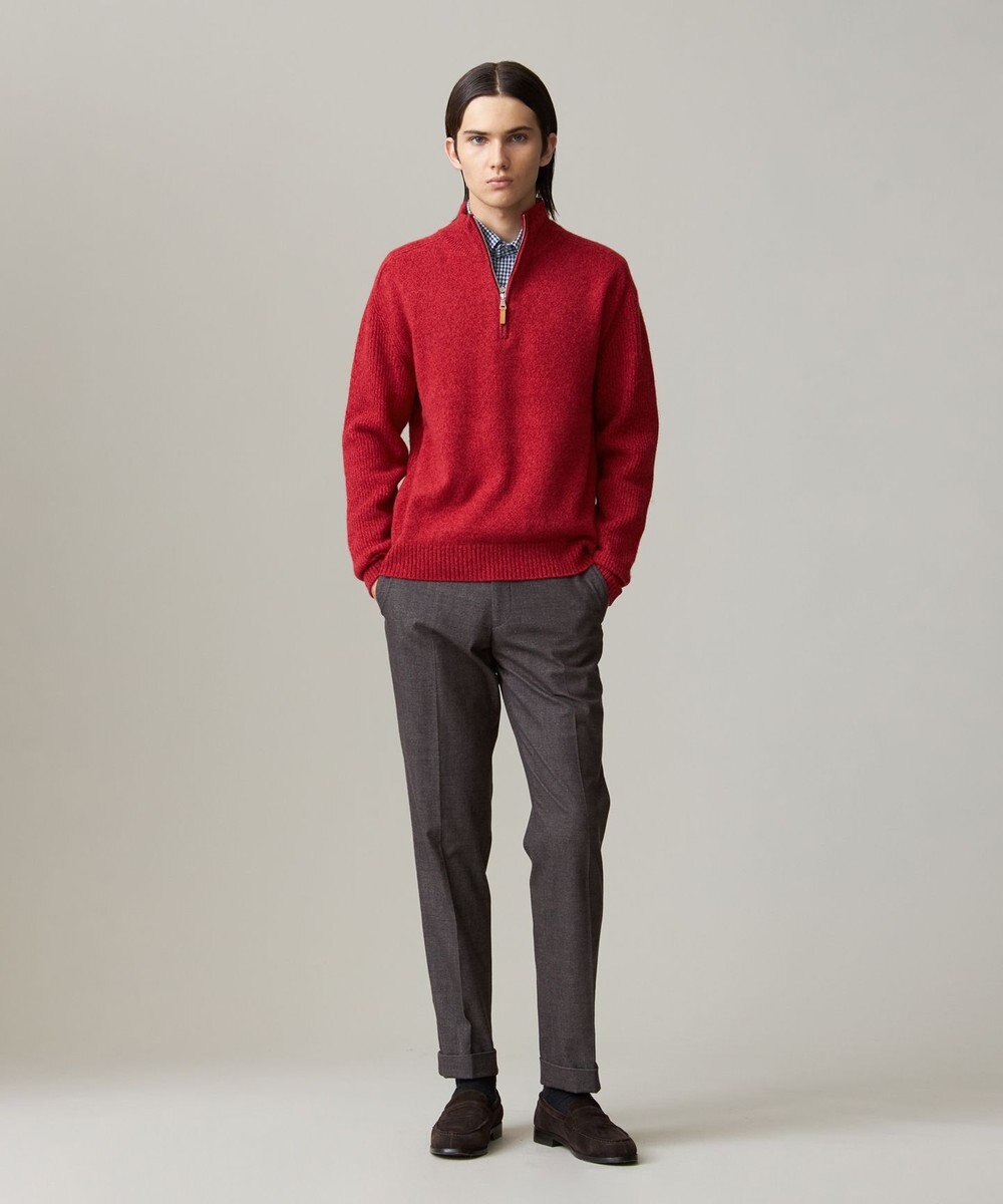J.PRESS MEN 【KING SIZE】【Cash Lamb’s Wool】ハーフジップニット 
