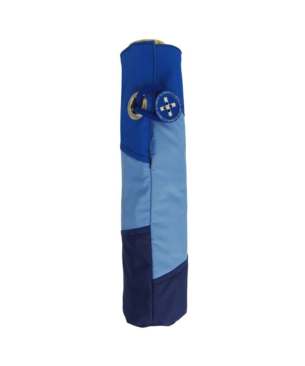 +RING 【限定/日本製】レディース向け パッチワーク プラスリング 折傘50cm BLU SR318 