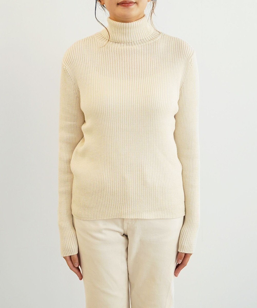 TOQUE 〈大草直子さんアドバイザー〉ベビーアルパカ×シルク ハイネックニット 