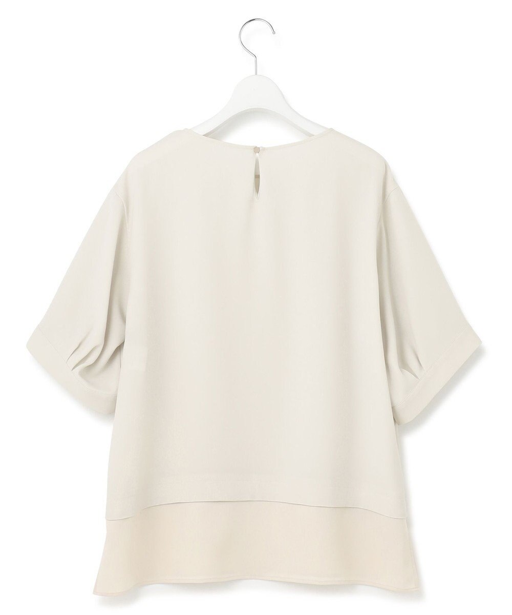 23区 【洗える】ストレッチジョーゼット ラウンドネック カットソー 