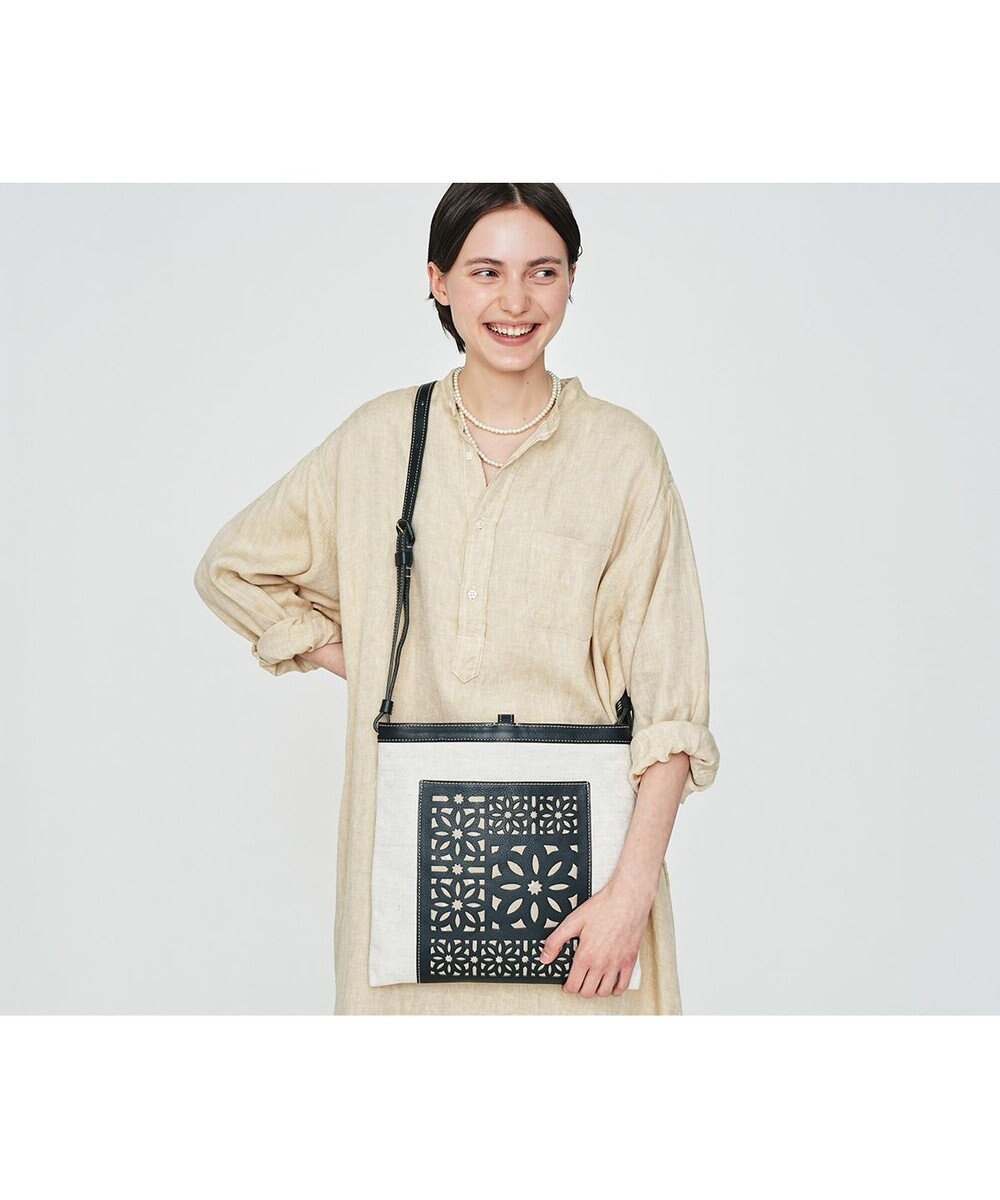 genten タペストリーカットワーク 2wayショルダーバッグ 