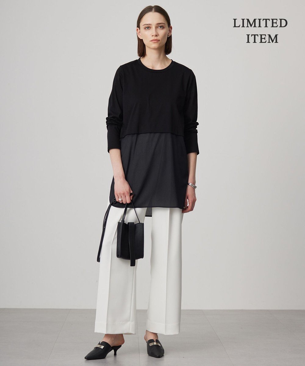 ICB L 【WEB限定・洗える】 シアージャージーコンビ カットソー 