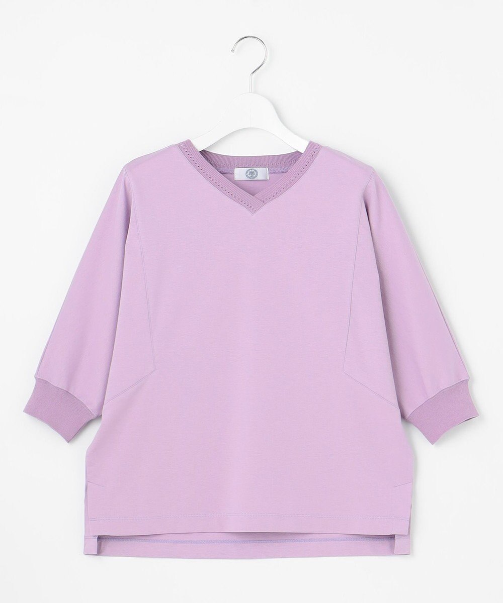 J.PRESS LADIES L TCポンチ ニットコンビ ドルマン カットソー 