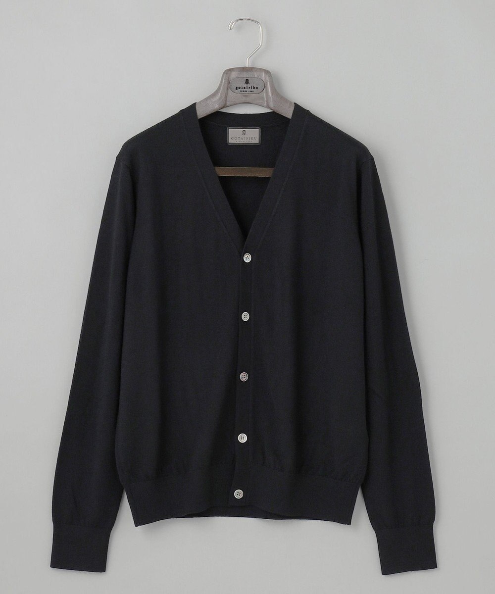 GOTAIRIKU 体温調整に【洗える/チクチクしにくい/ピリングしにくい】イタリア糸 ハイゲージ カーディガン_WOOL100% 