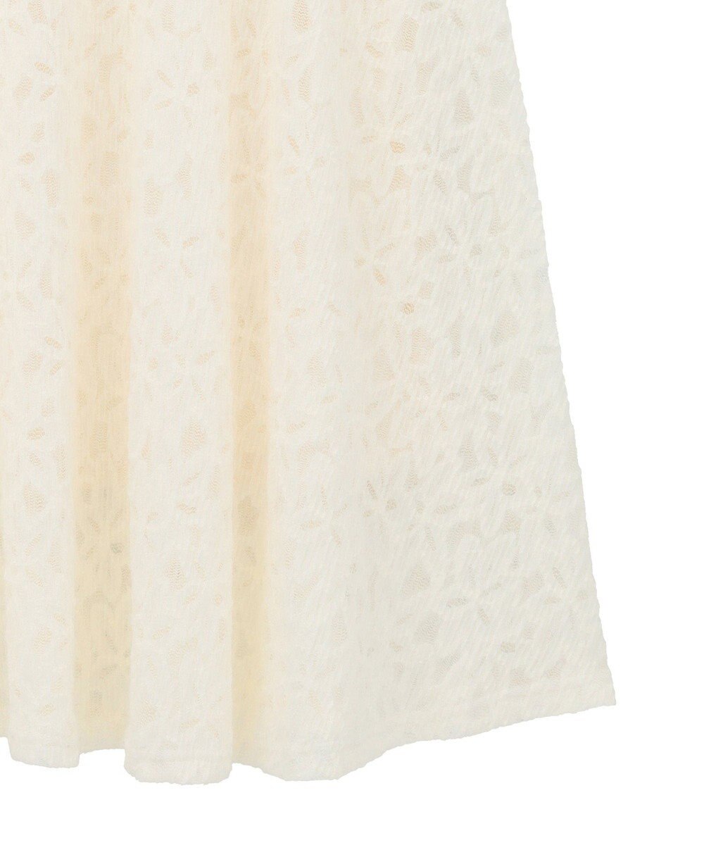YECCA VECCA フラワー起毛レースマーメイドスカート 