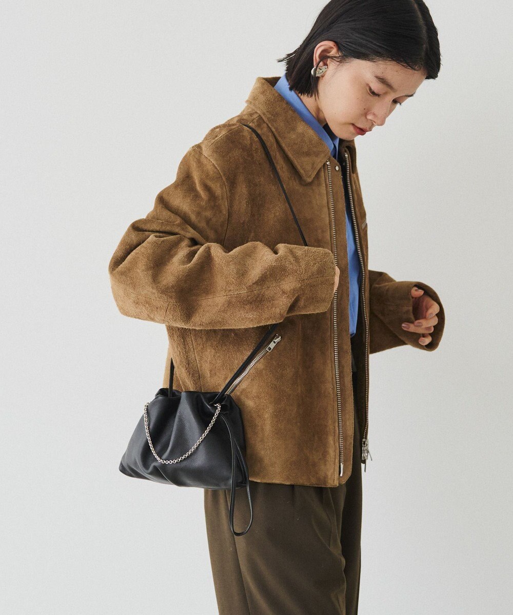 russet レザー巾着ミニショルダーバッグ(CE-1637) 