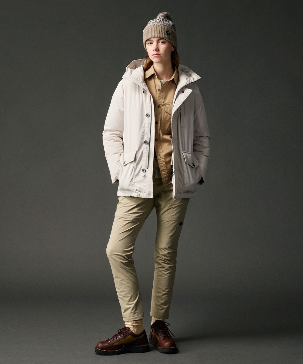 JOSEPH ABBOUD MOUNTAIN 【サスティナブル/ECO撥水/ECOファー/９ポケット】ナイロンピーチダウンコート 