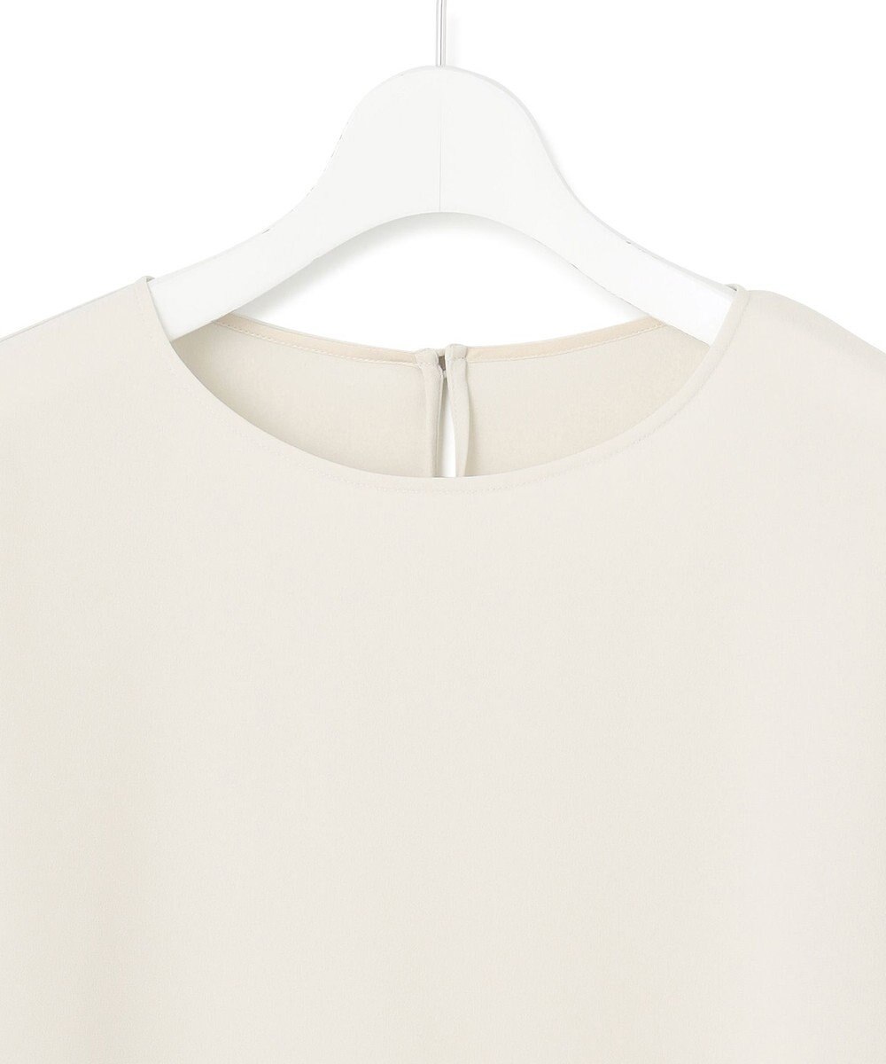 23区 【洗える】ストレッチジョーゼット ラウンドネック カットソー 