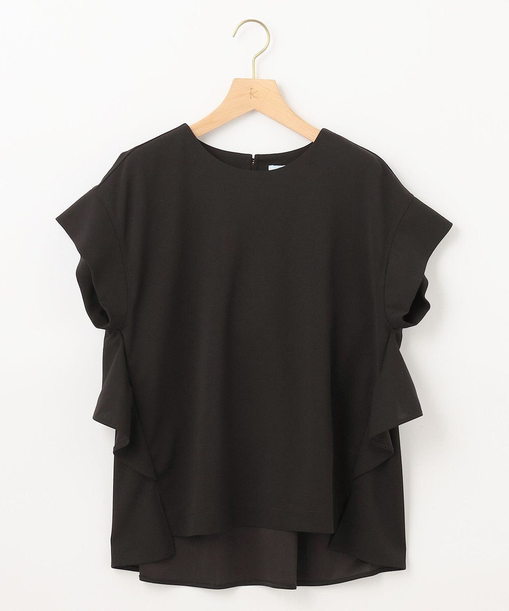 組曲 S 【接触冷感・UVケア】ライトアムンゼンジャージー フリルブラウス 