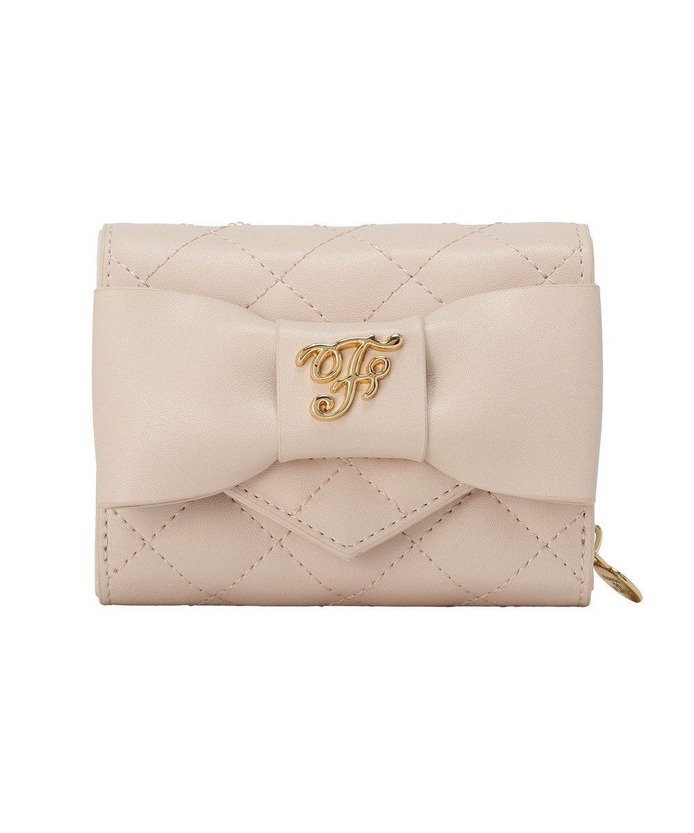 Maison de FLEUR キルティングFリボンウォレット 