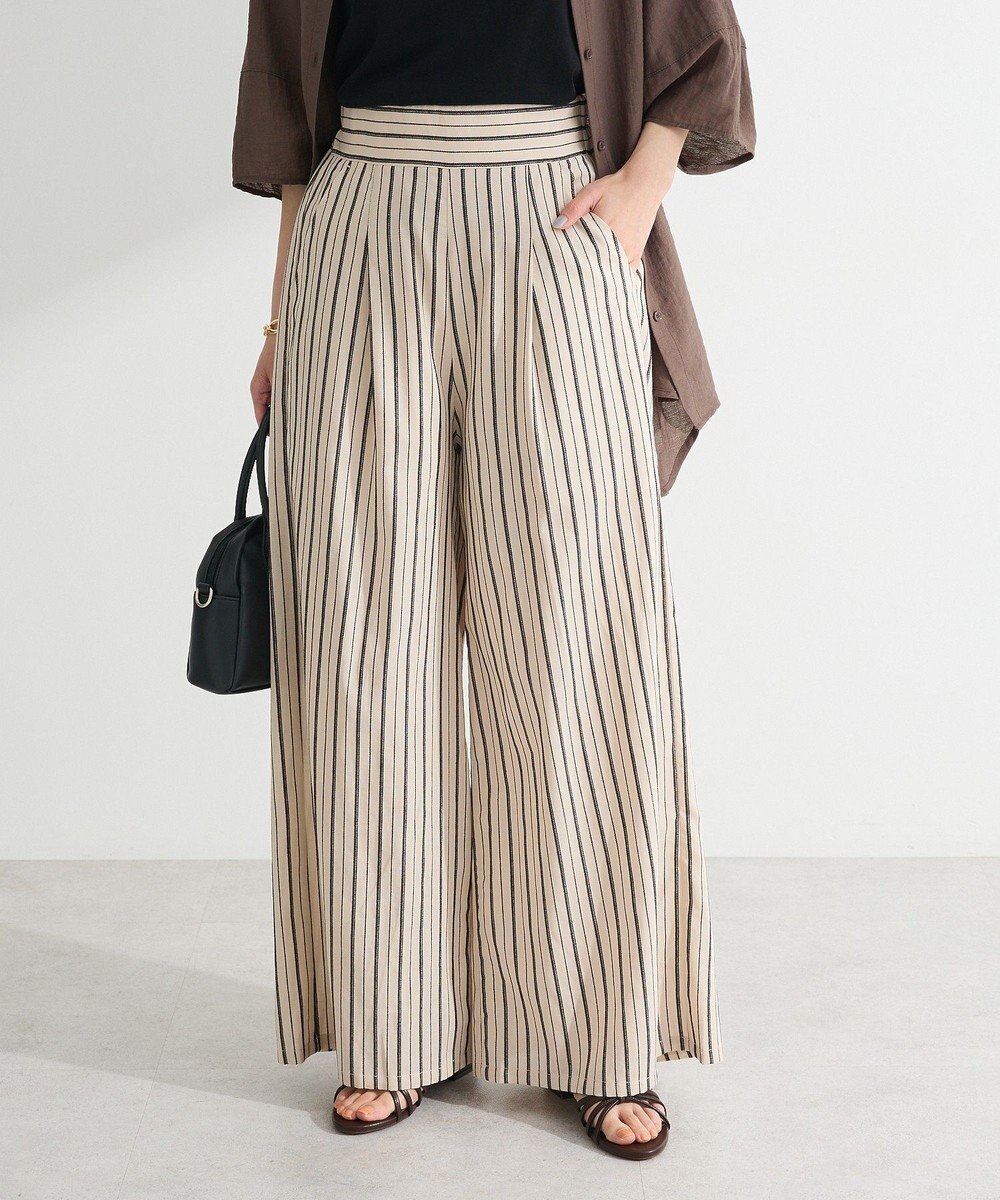 Green Parks ・ＥＬＥＮＣＡＲＥ　ＤＵＥ　ストライプワイドパンツ 