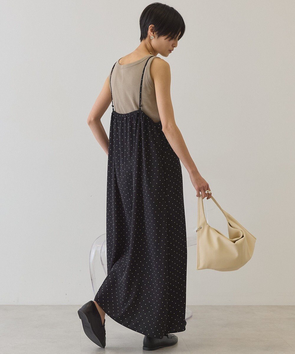 AMERICAN HOLIC サイドシャーリングVネックドットキャミワンピース 