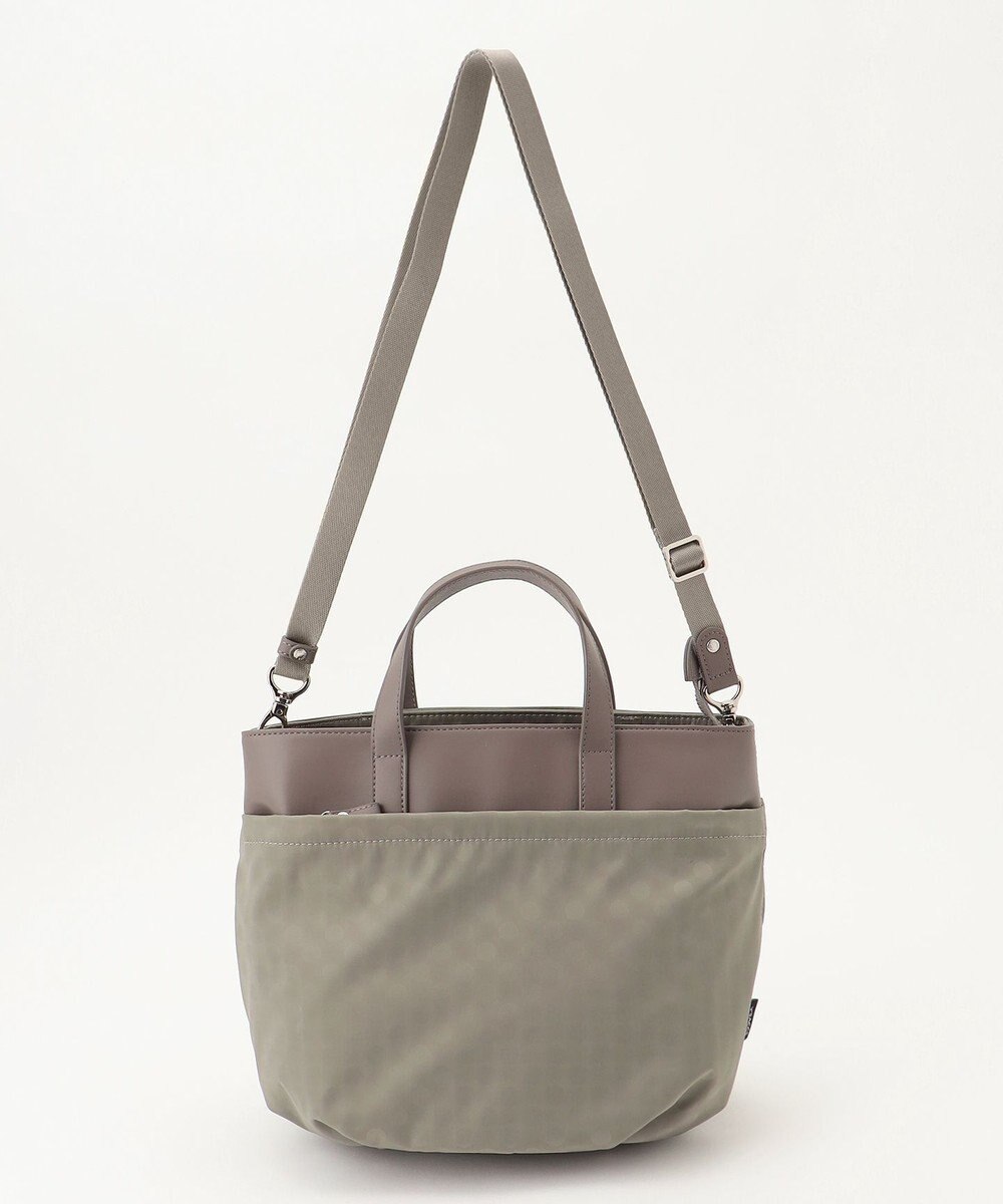 Y'SACCS はっ水ドットジャカード リサイクルレザーコンビ 2wayトートバッグ 