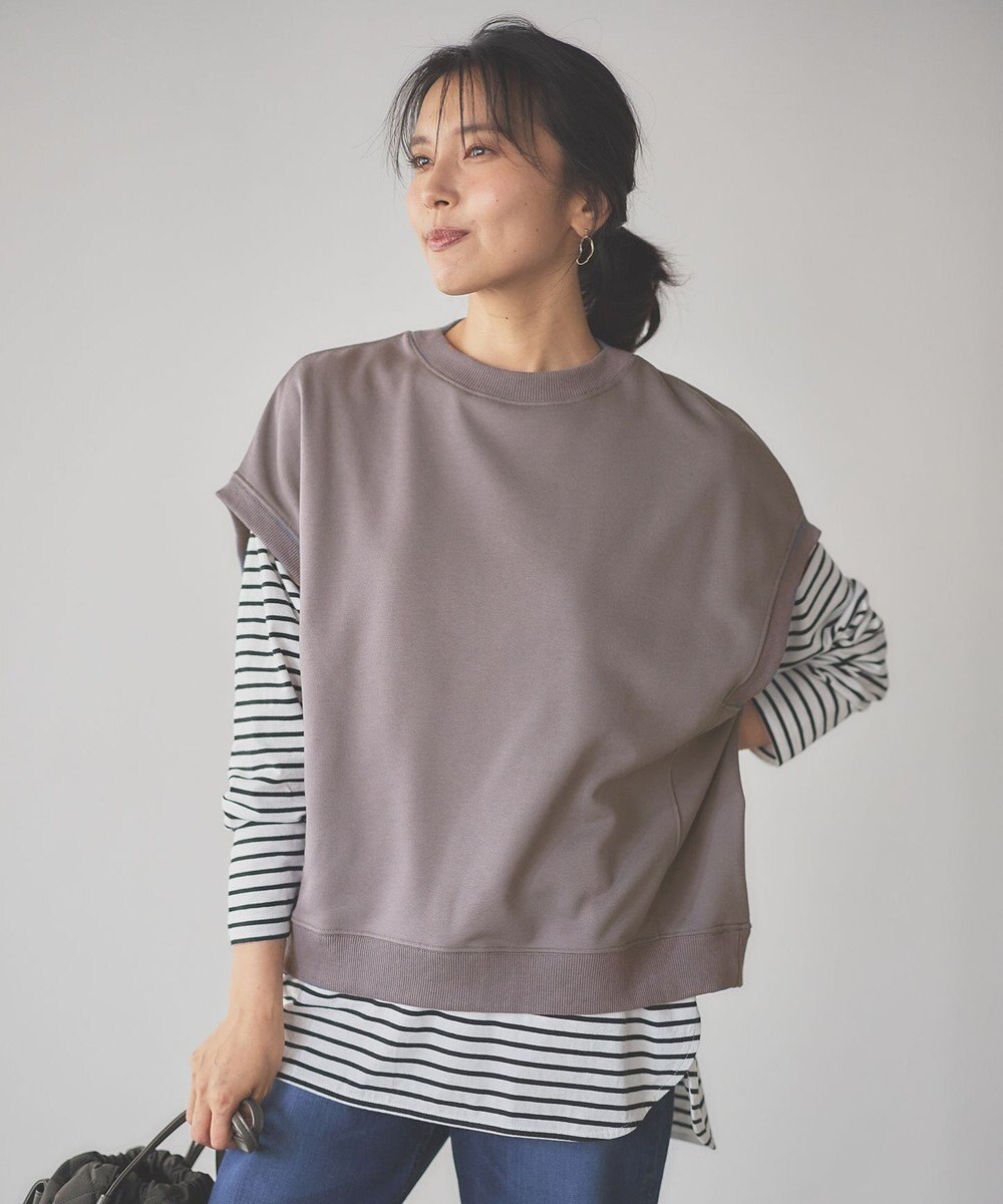 ANY 【洗濯機可】裏毛スウェットベスト 