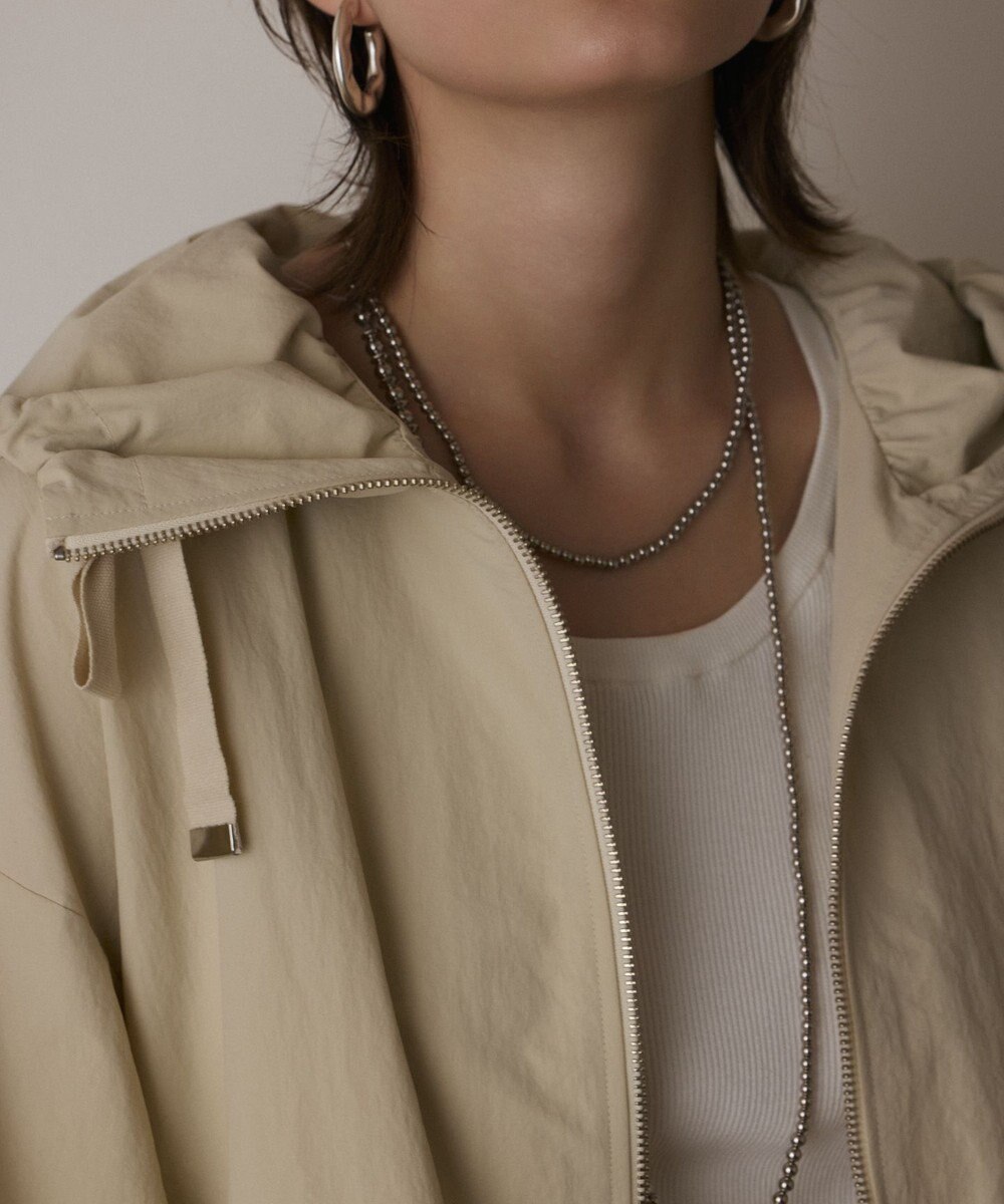 GRACE CONTINENTAL ナイロンバルーンフードジャケット 