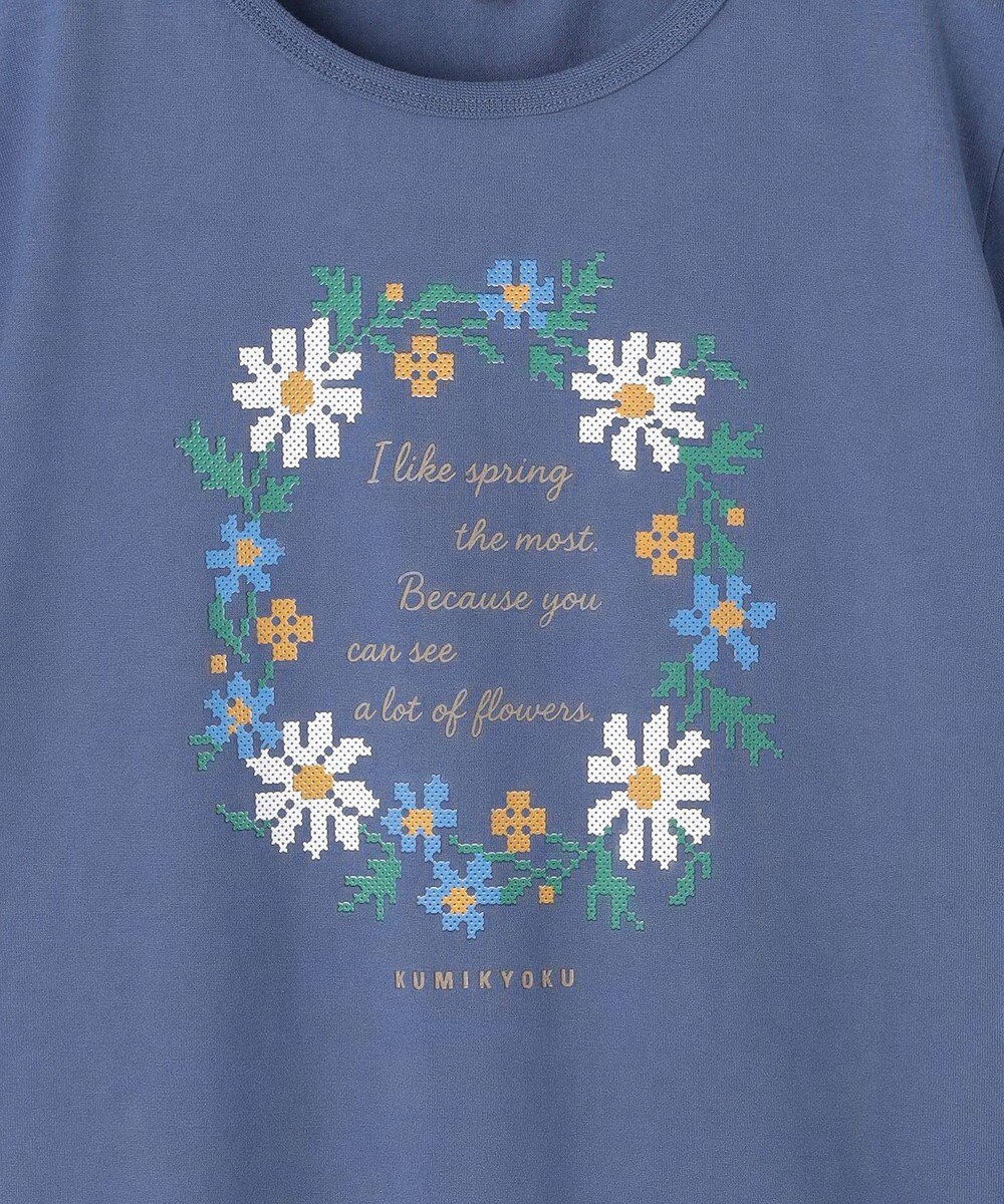 組曲 KIDS 【150-160㎝】 フラワーリースTeeシャツ 