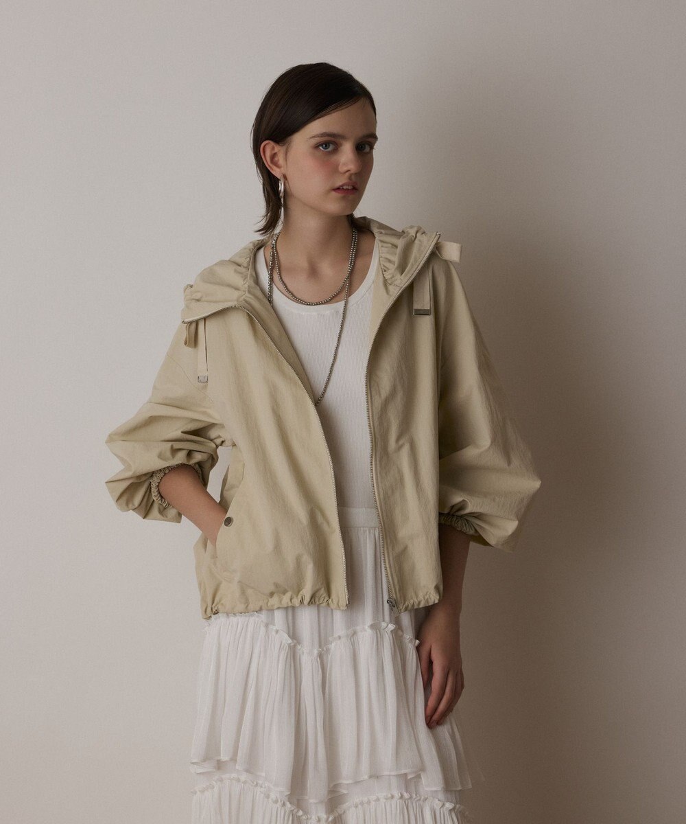 GRACE CONTINENTAL ナイロンバルーンフードジャケット 