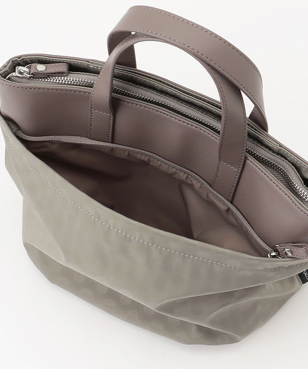 Y'SACCS はっ水ドットジャカード リサイクルレザーコンビ 2wayトートバッグ 