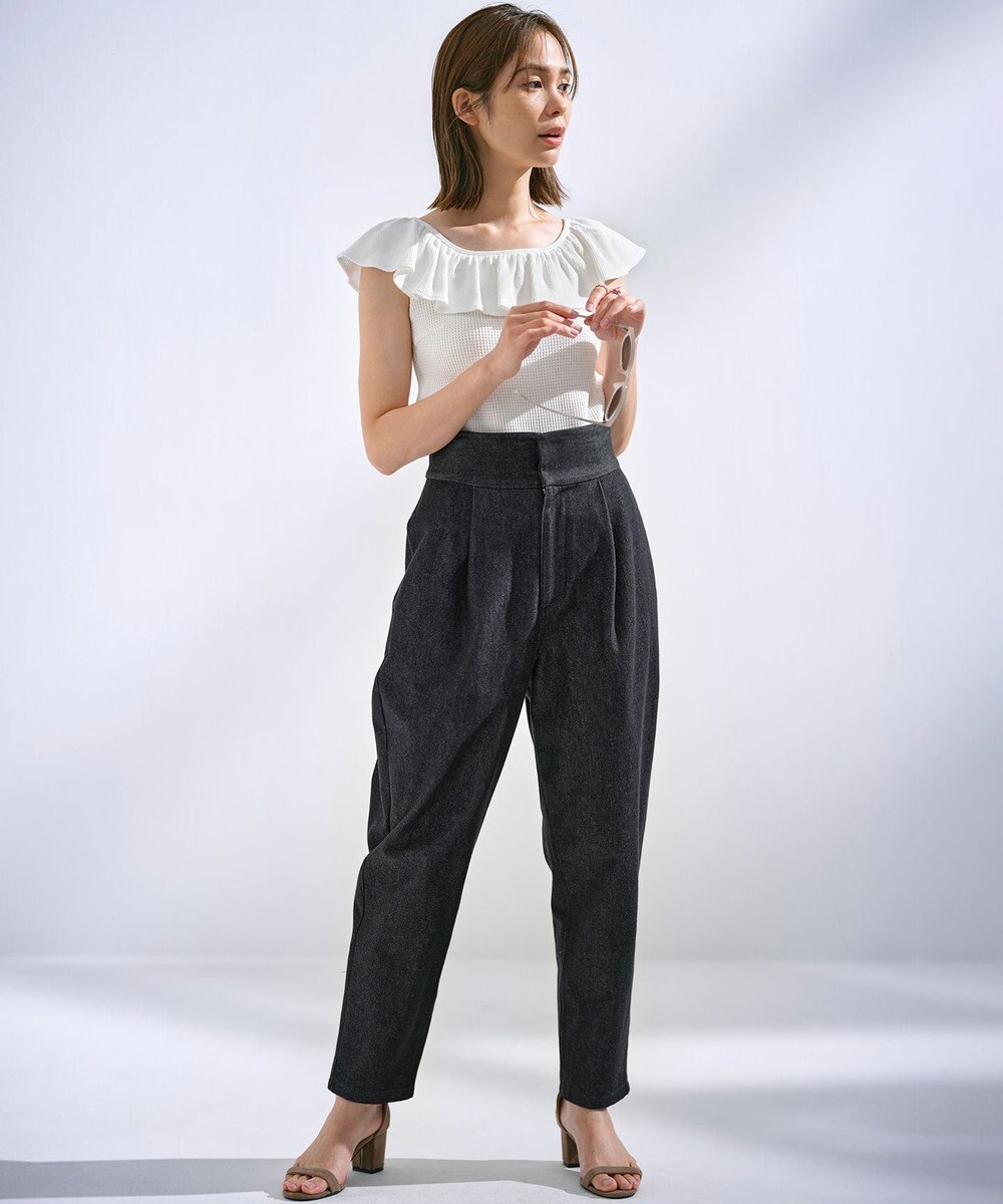 組曲 L 【組曲×setsuko sagittaire】カップ付きフリルTシャツ 