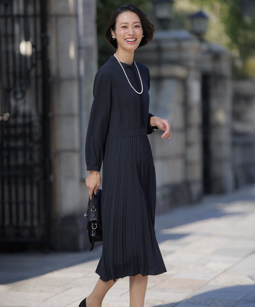 J.PRESS LADIES S ノルディス2wayジョーゼット プリーツ ワンピース 