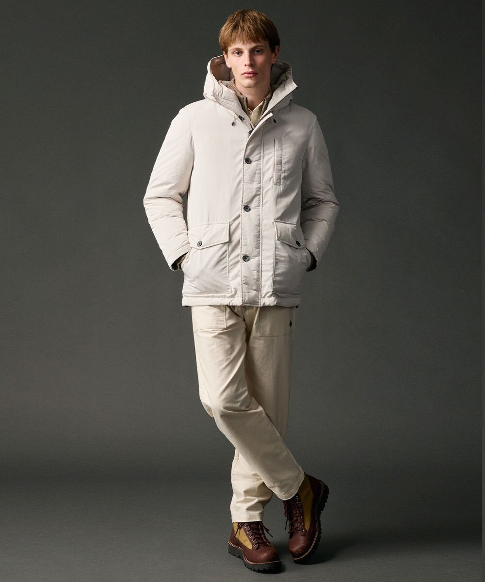 JOSEPH ABBOUD MOUNTAIN 【サスティナブル/ECO撥水/ECOファー/９ポケット】ナイロンピーチダウンコート 