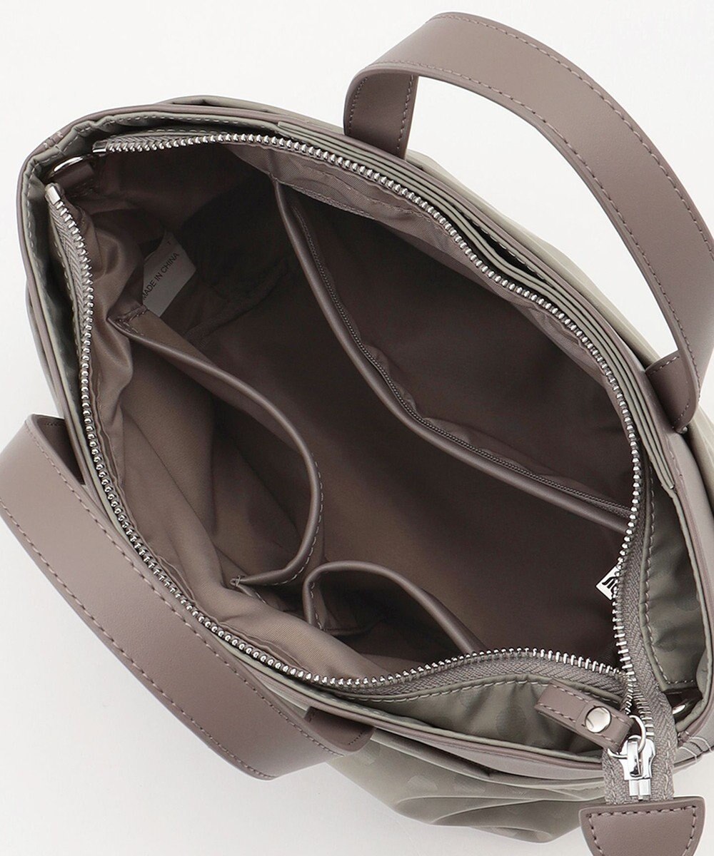 Y'SACCS はっ水ドットジャカード リサイクルレザーコンビ 2wayトートバッグ 