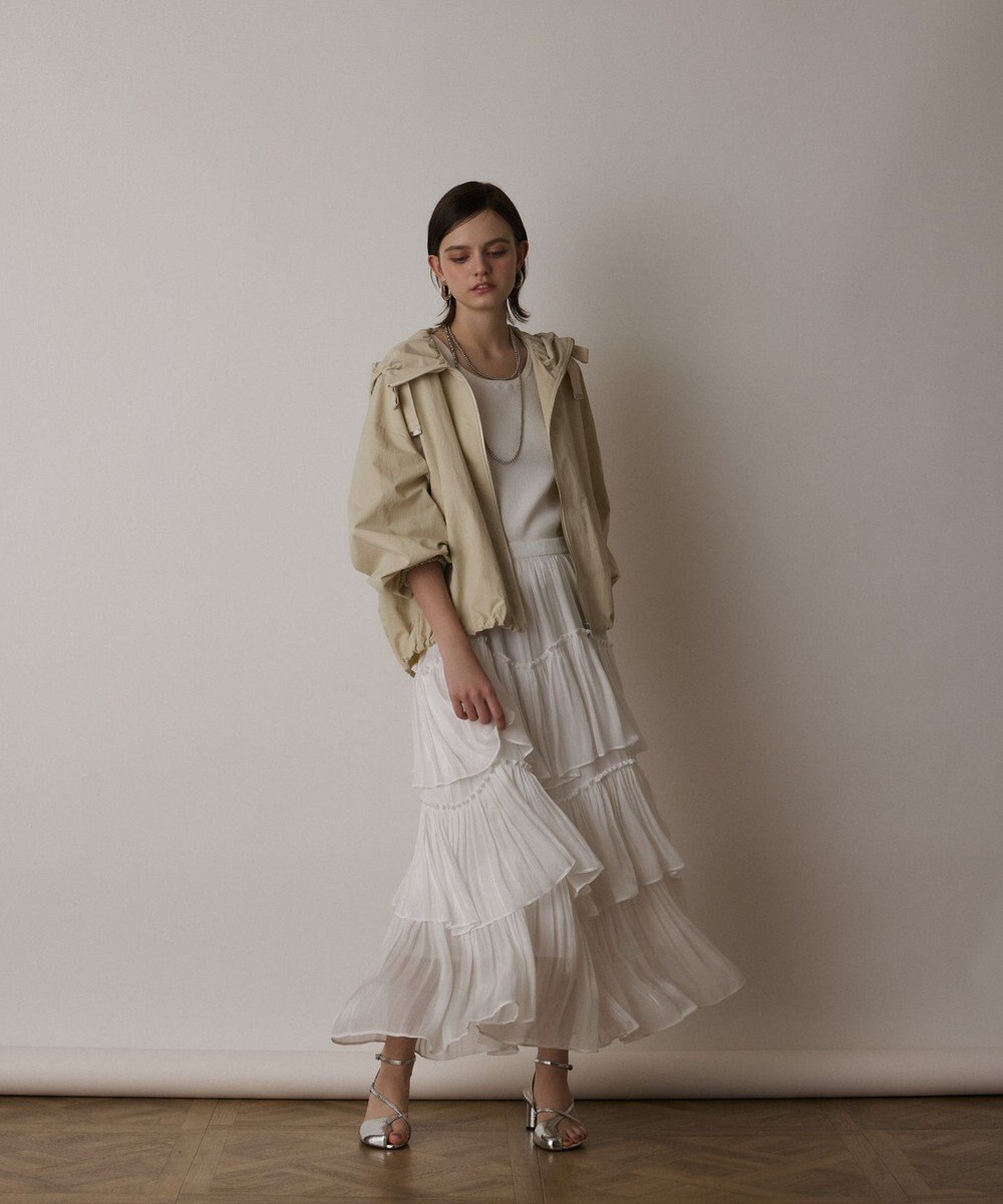 GRACE CONTINENTAL ナイロンバルーンフードジャケット 