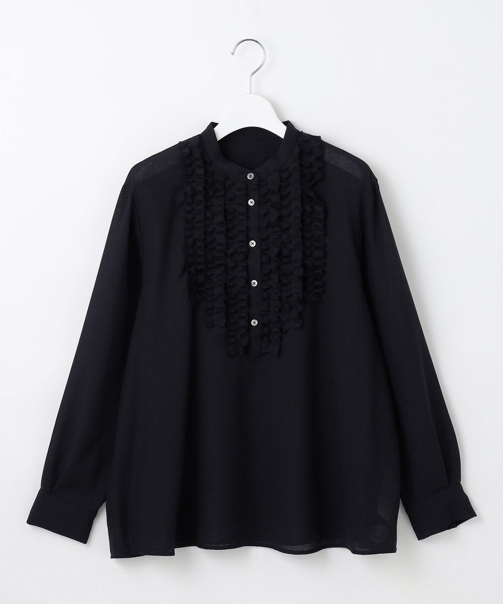 自由区 【セットアップ対応・洗える】ハイツイストビエラフロントフリル ブラウス 