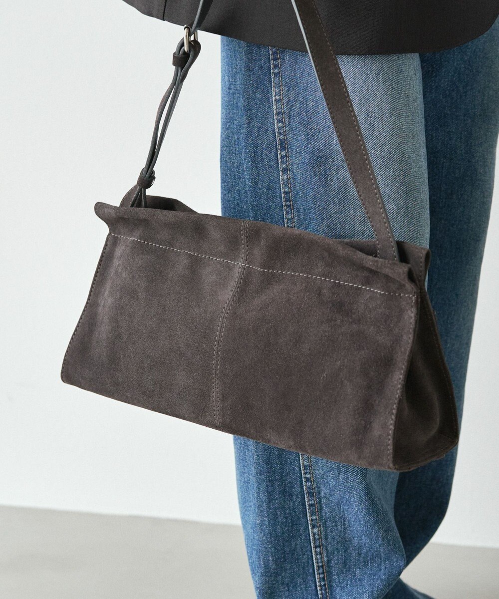 russet 【2025AW新作】スエード横長ショルダーバッグ(CE-1578) 