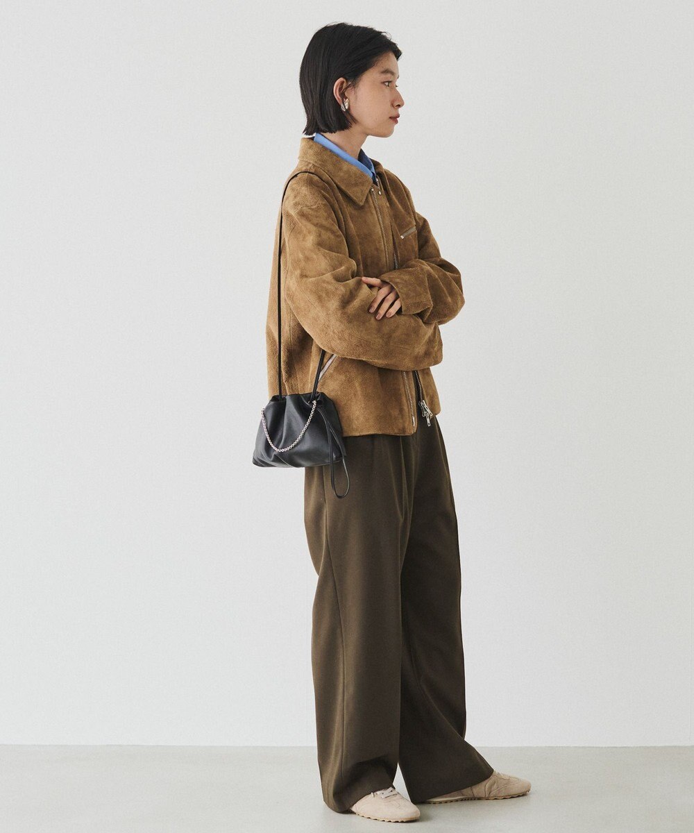 russet レザー巾着ミニショルダーバッグ(CE-1637) 