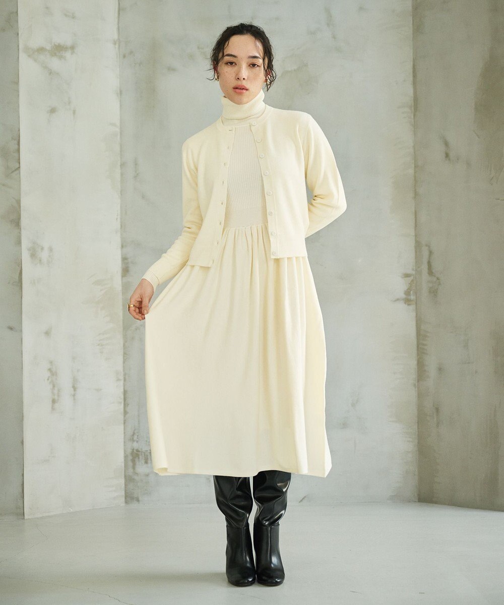 #Newans 【カシミヤ混】コンパクトニットカーディガン 