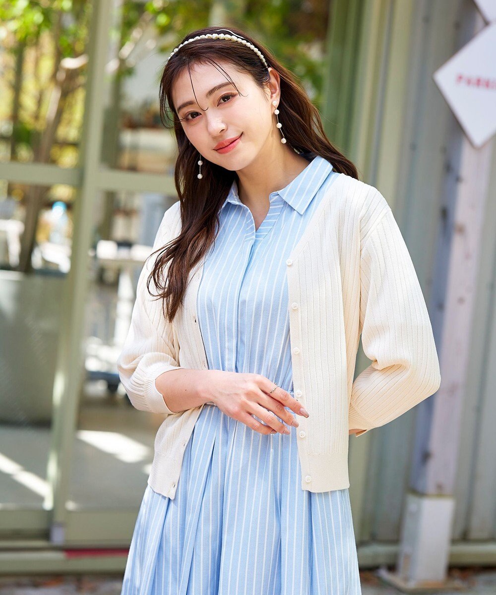 Tiaclasse L 【洗える】フレアスリーブシャツワンピース 